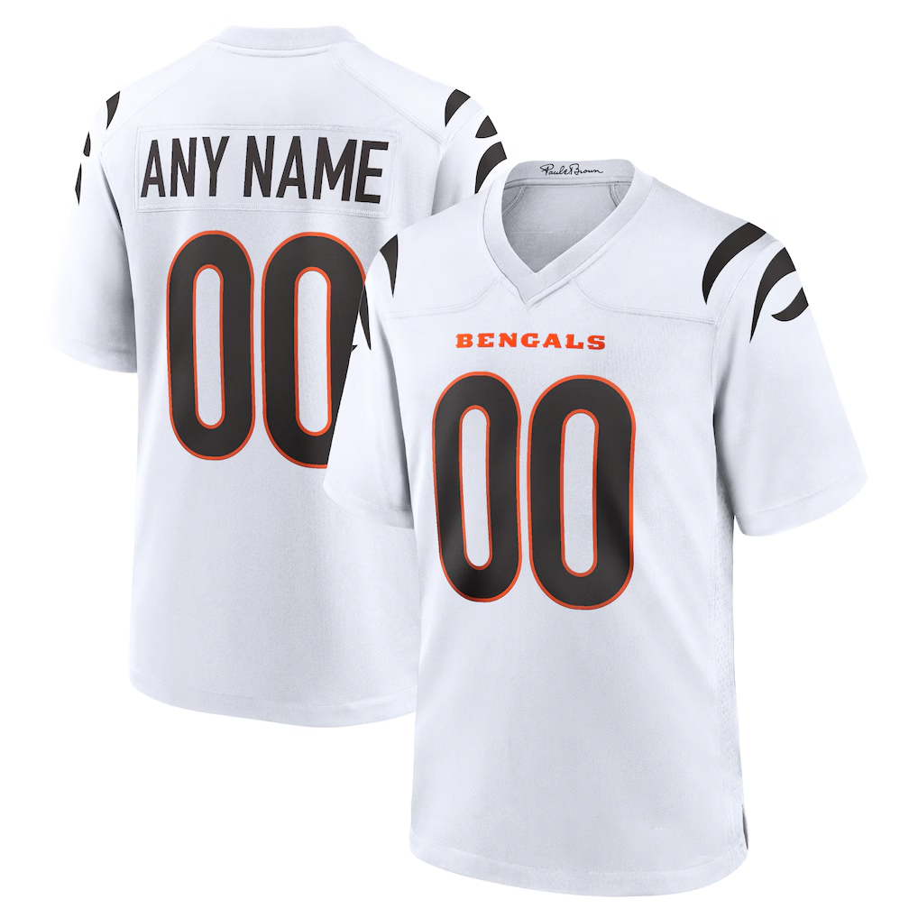 PETTCS Custom C.Bengals White Game Stitched Jerseys