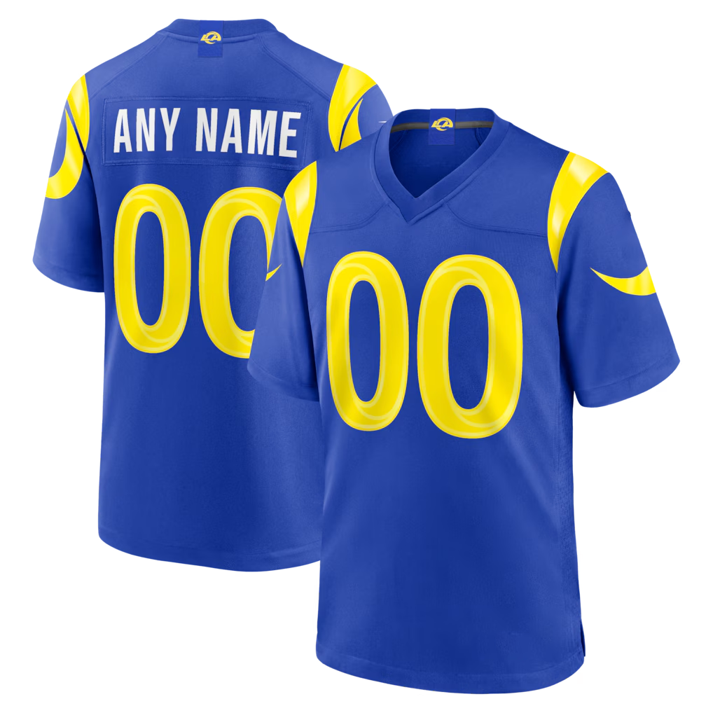 PETTCS Custom LA.Rams Royal Game Stitched Jerseys