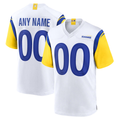 PETTCS Custom LA.Rams White Alternate Stitched Jerseys