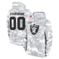 PETTCS Custom LV.Raiders Arctic Camo Salute to Service Hoodies Limited Game Any Name & Numbers Stitched Jerseys
