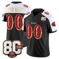 PETTCS Custom SF.49ers Black-White Limited 80th Rivalries Collection Home Game Any Name & Numbers Stitched Jerseys