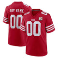 PETTCS Custom SF.49ers Red 80th Game Home Any Name & Numbers Stitched Jerseys