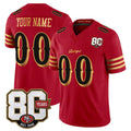 PETTCS Custom SF.49ers Red Limited 80th Rivalries Collection Home Game Any Name & Numbers Stitched Jerseys