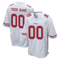 PETTCS Custom SF.49ers White Home Game Any Name & Numbers Stitched Jerseys