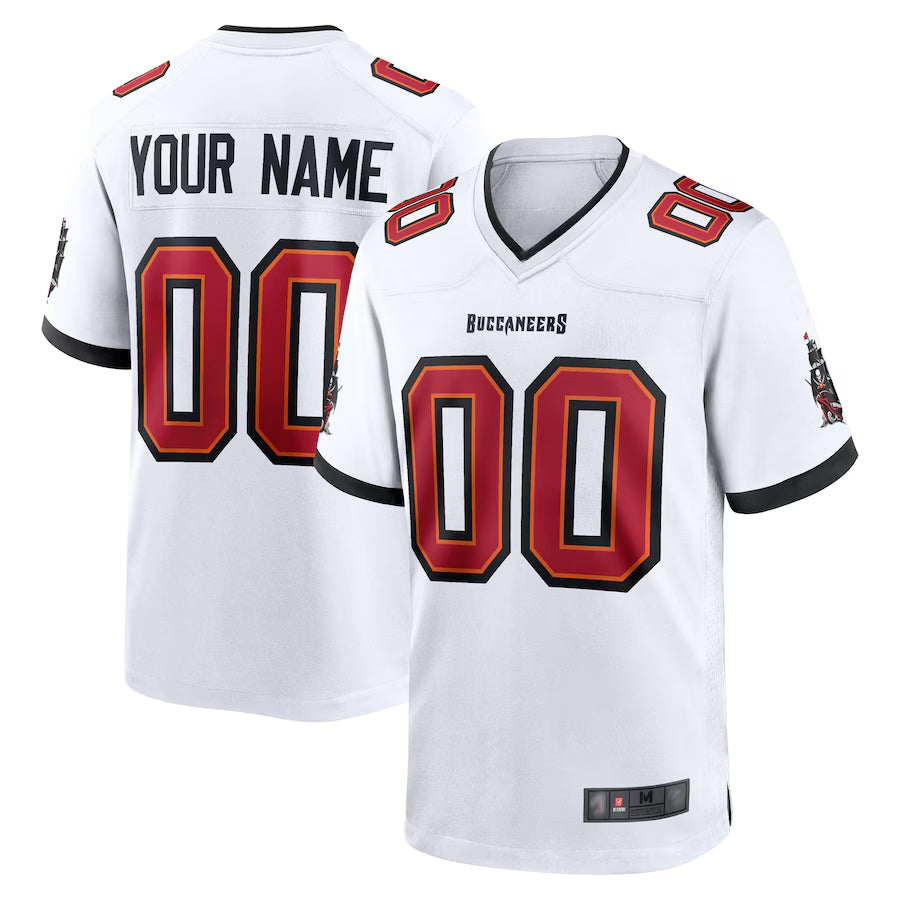 PETTCS Custom TB.Buccaneers White Replica Game Stitched Jerseys