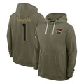 PETTCS D.Broncos #1 Evan Engram Player Olive Salute to Service Pullover Hoodies Limited Stitched Jerseys