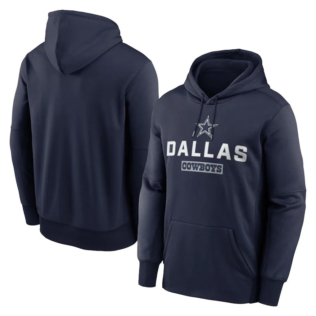 PETTCS D.Cowboys Navy Toss Sweep Performance Pullover Hoodie Limited Blank Player Stitched Jerseys