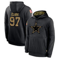 PETTCS D.Cowboys #97 Kenny Clark Player Black Salute to Service Pullover Hoodies Limited Stitched Jerseys