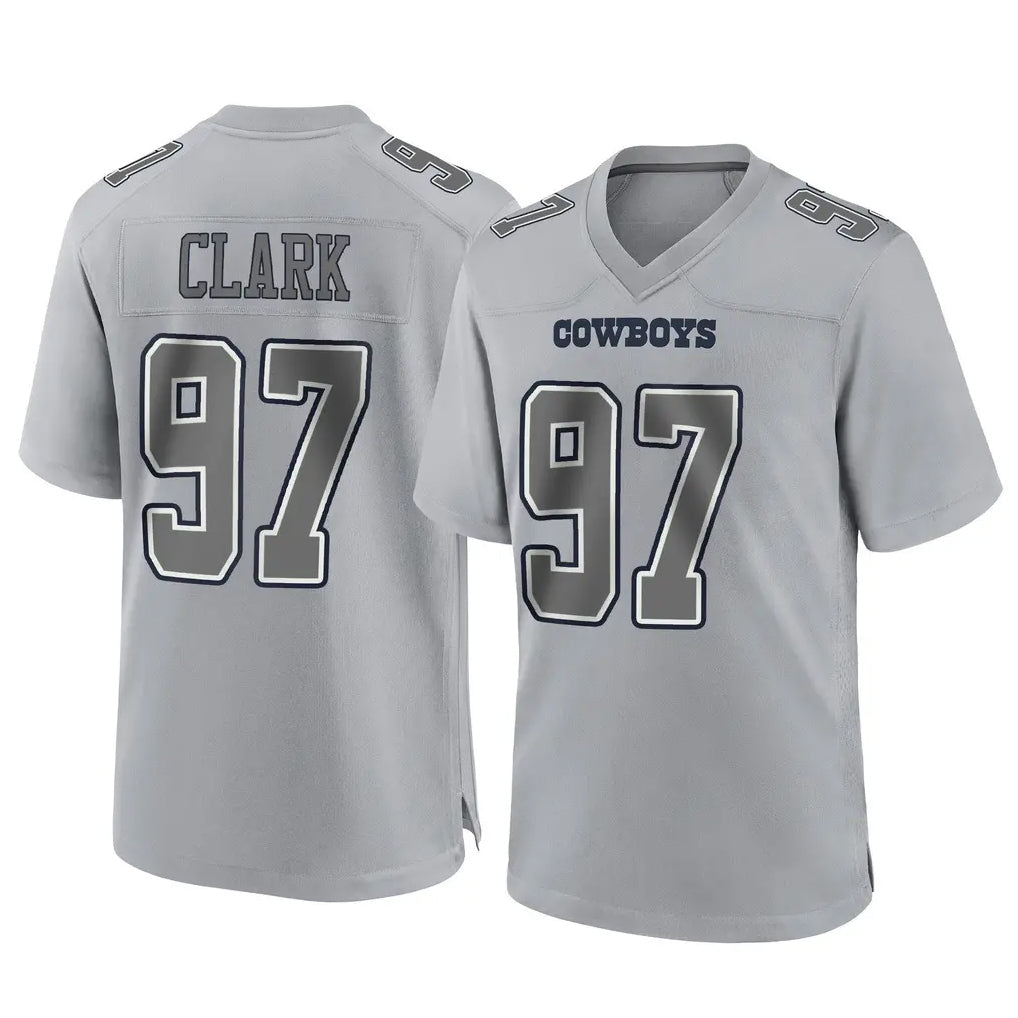 PETTCS D.Cowboys #97 Kenny Clark Player Gray Atmosphere Fashion Home Game Stitched Jerseys