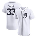 PETTCS D.Tigers #33 Colt Keith Player White Limited Elite Home Stitched Jerseys
