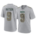 PETTCS GB.Packers #9 Christian Watson Player Gray Atmosphere Fashion Home Game Stitched Jerseys