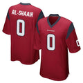 PETTCS H.Texans #0 Azeez Al-Shaair Player Red Home Game Stitched Jerseys