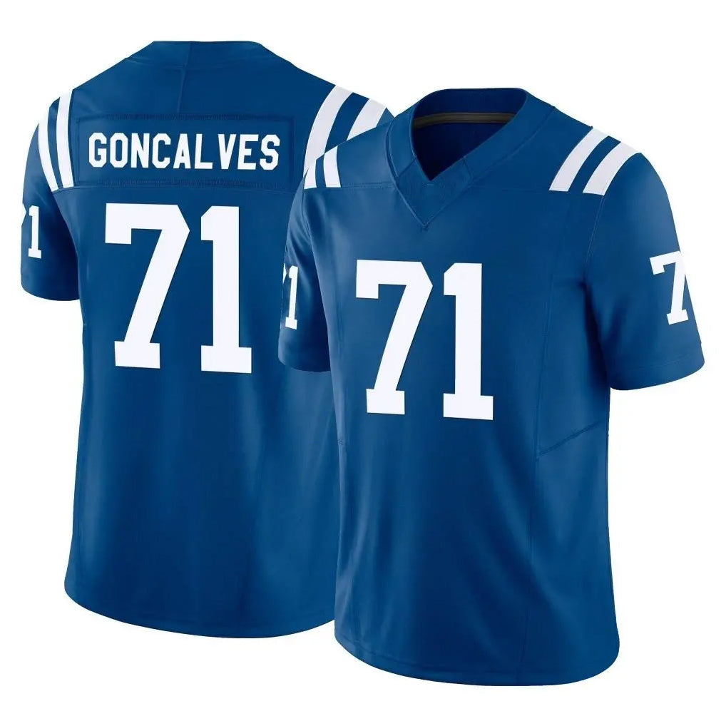 PETTCS IN.Colts #71 Matt Goncalves Player Royal Limited Vapor F.U.S.E. Home Game Stitched Jerseys