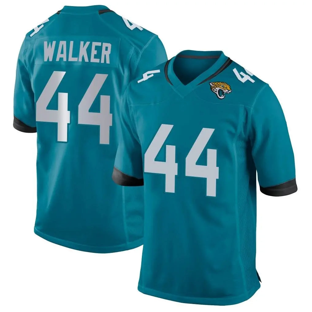 PETTCS J.Jaguars #44 Travon Walker Player Teal Home Game Stitched Jerseys