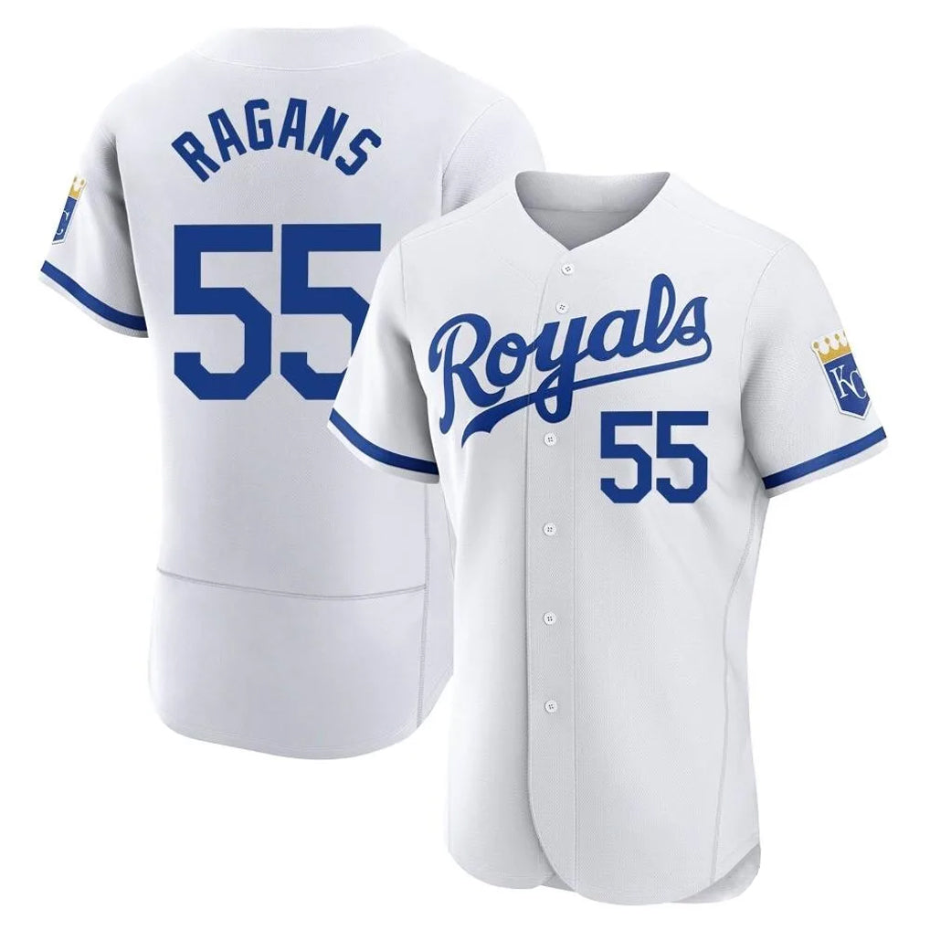 PETTCS KC.Royals #55 Cole Ragans Player White Limited Elite Home Game Stitched Jerseys