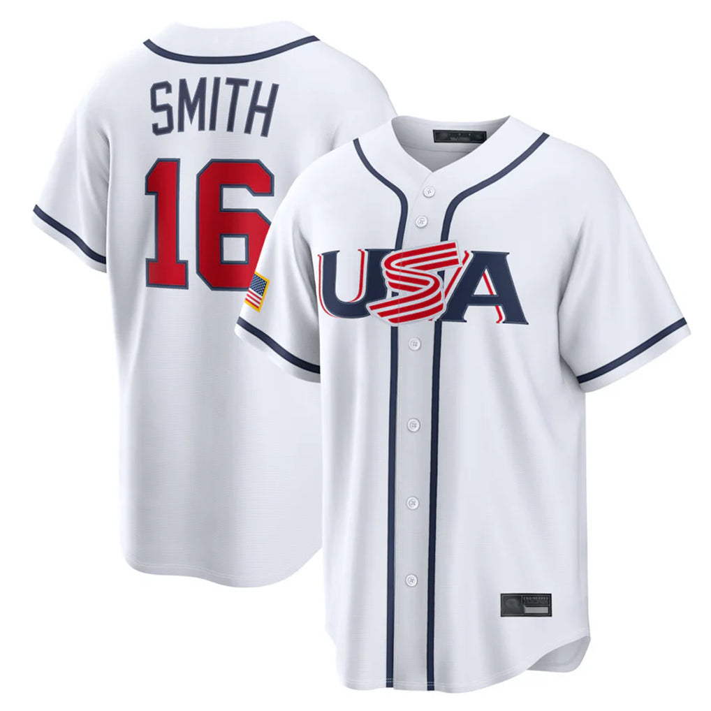 PETTCS LA.Dodgers #16 Will Smith Player White USA 2026 World Classic Limited Home Stitched Jerseys