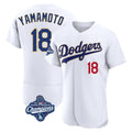 PETTCS LA.Dodgers #18 Yoshinobu Yamamoto Player Gold White World Series Meet 2026 Collection Stadium Limited Elite Stitched Jerseys