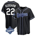 PETTCS LA.Dodgers #22 Clayton Kershaw Player Black World Series Meet Carbon Limited Home Stitched Jerseys