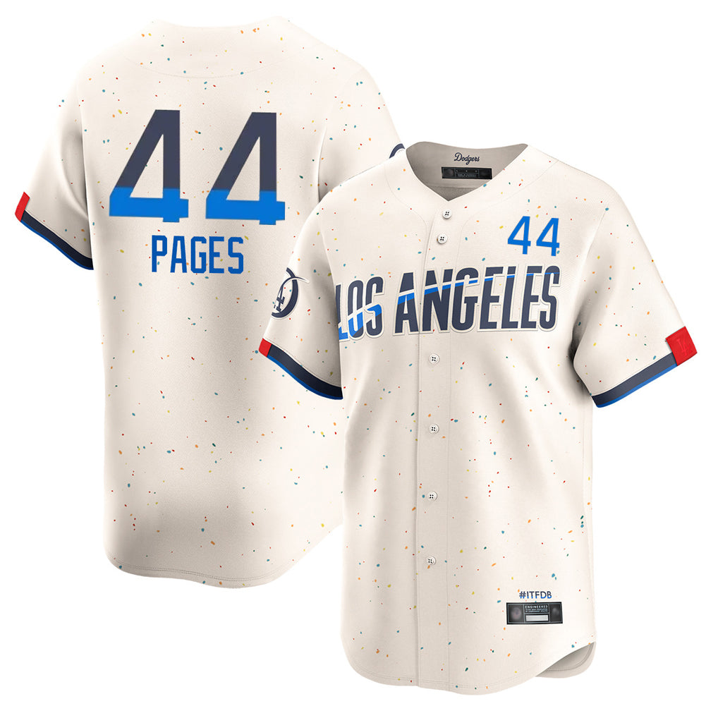 PETTCS LA.Dodgers #44 Andy Pages Player Cream City Connect Limited Home Stitched Jerseys