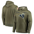 PETTCS LA.Rams Olive Salute to Service Pullover Hoodies Home Game Blank Player Stitched Jerseys