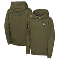 PETTCS LA.Rams Olive Salute to Service Pullover Hoodies Limited Blank Player Stitched Jerseys