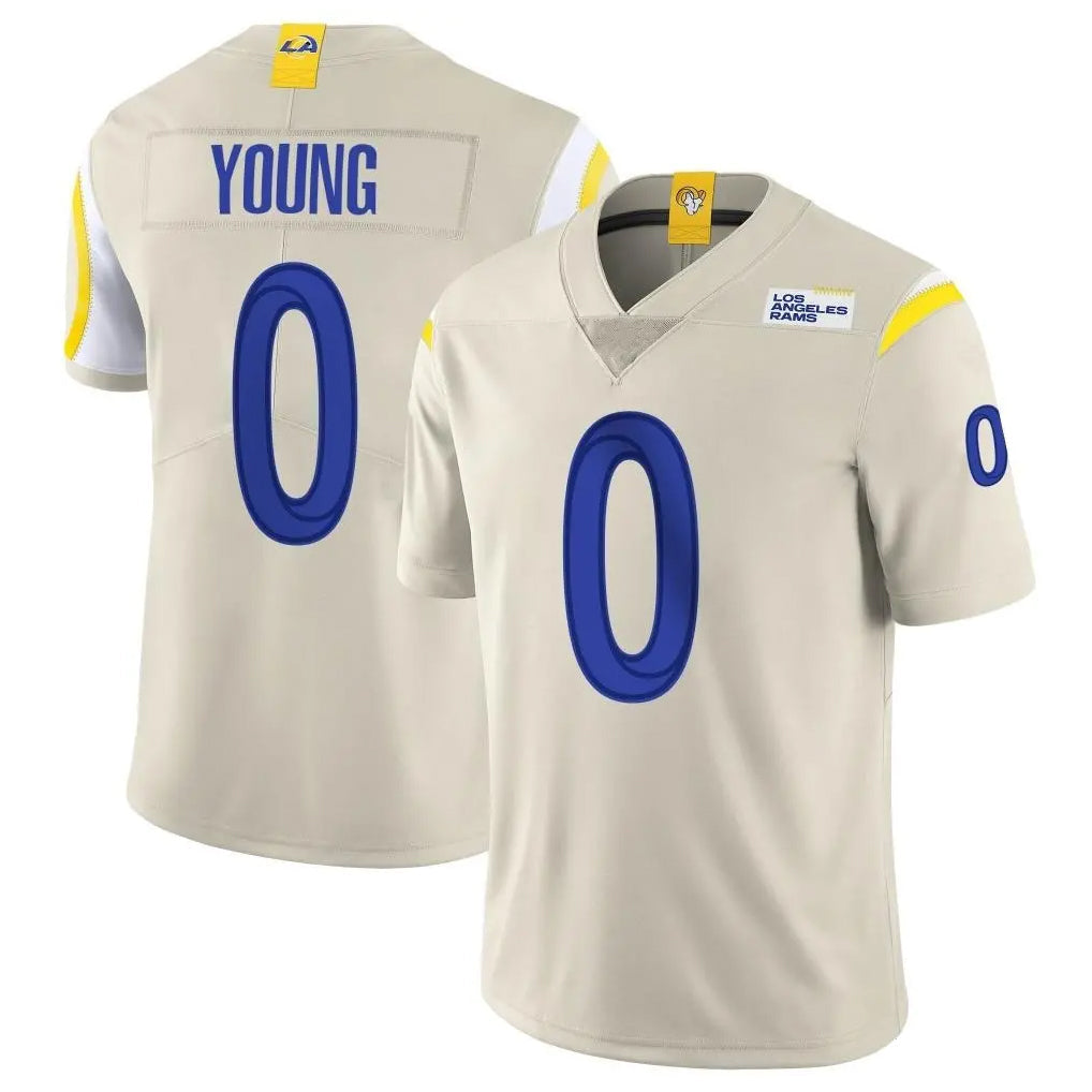 PETTCS LA.Rams #0 Byron Young Player Bone Limited Vapor Home Game Stitched Jerseys