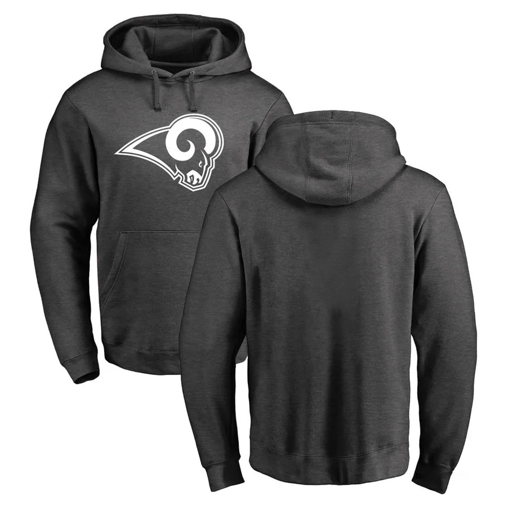 PETTCS LA.Rams #0 Byron Young Player Gray Pullover Hoodie Limited Game Stitched Jerseys