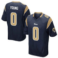 PETTCS LA.Rams #0 Byron Young Player Navy Home Game Stitched Jerseys