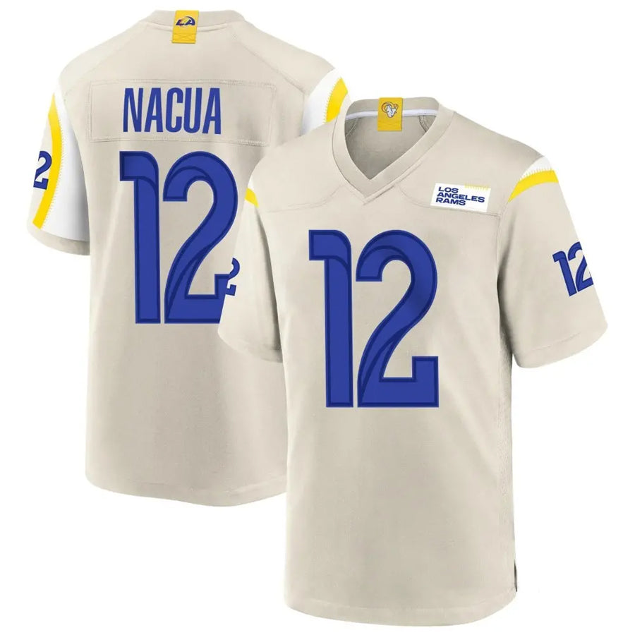 PETTCS LA.Rams #12 Puka Nacua Player Bone Replica Game Stitched Jerseys