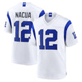 PETTCS LA.Rams #12 Puka Nacua Player Fearsome White Home Game Stitched Jerseys