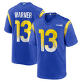 PETTCS LA.Rams #13 Kurt Warner Player Royal Retired Limited Stitched Jerseys