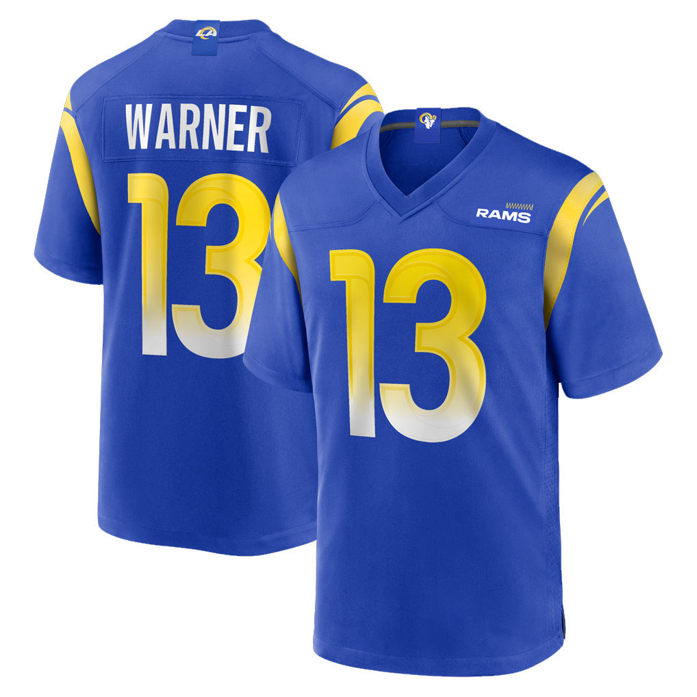 PETTCS LA.Rams #13 Kurt Warner Player Royal Retired Limited Stitched Jerseys