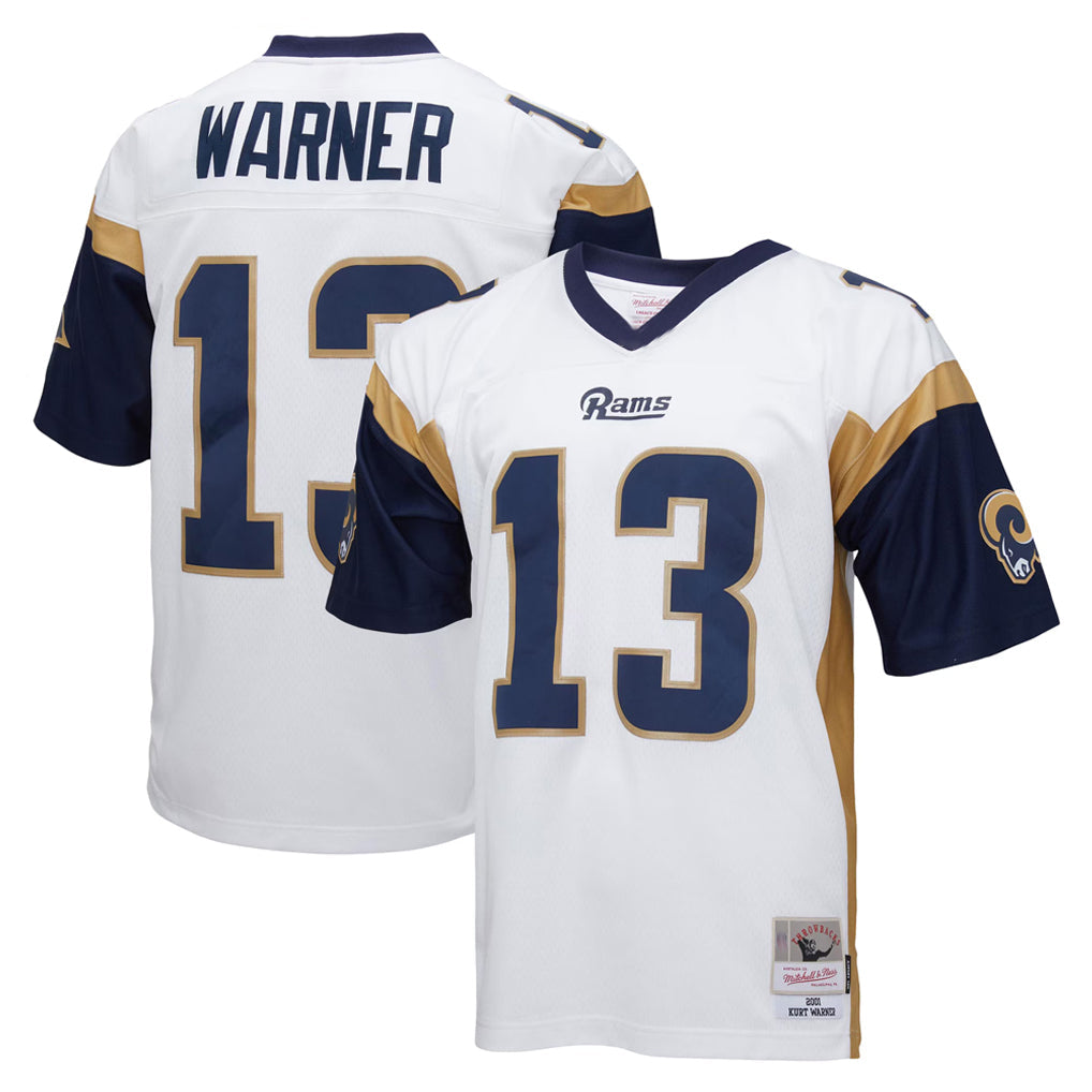 PETTCS LA.Rams #13 Kurt Warner Player White Retired Limited Stitched Jerseys