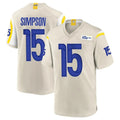 PETTCS LA.Rams #15 Ty Simpson Player Bone Home Game Stitched Jerseys