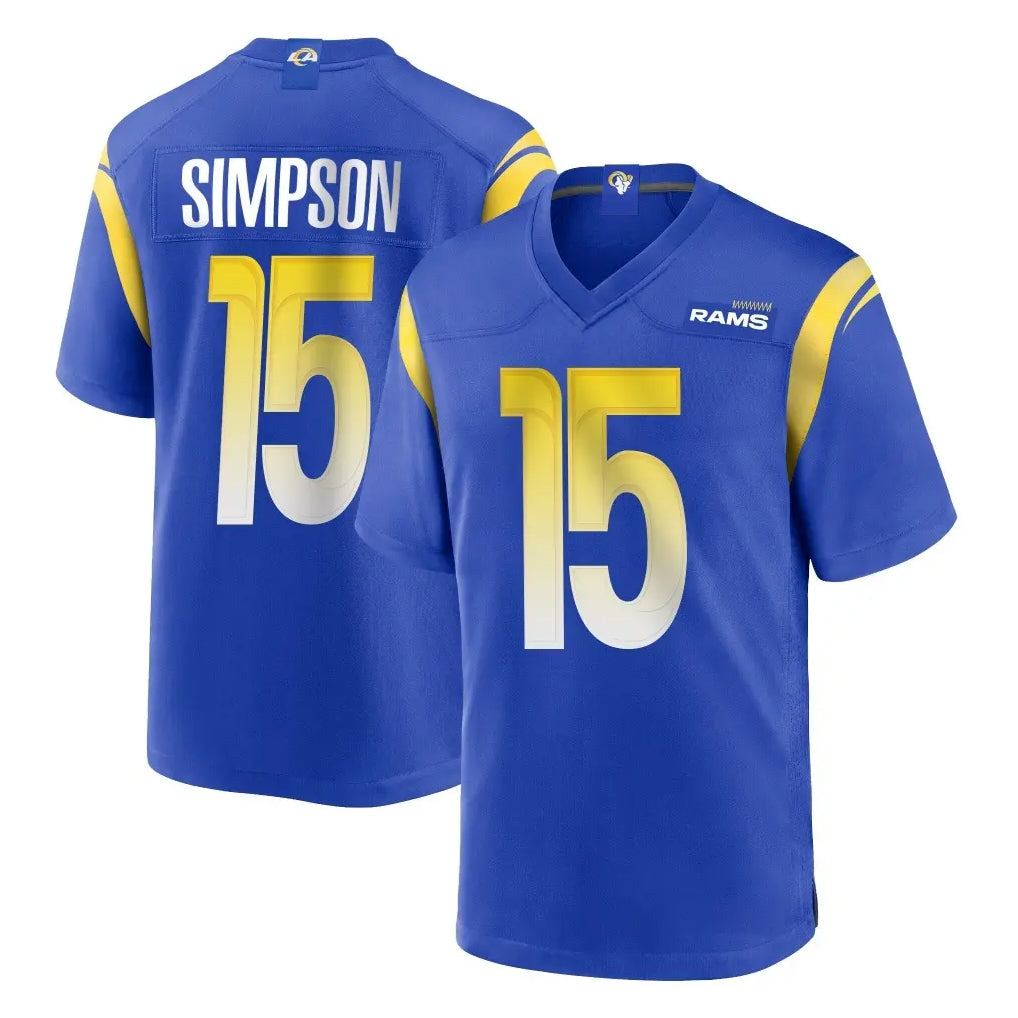 PETTCS LA.Rams #15 Ty Simpson Player Royal Home Game Stitched Jerseys