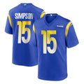 PETTCS LA.Rams #15 Ty Simpson Player Royal Home Game Stitched Jerseys