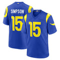 PETTCS LA.Rams #15 Ty Simpson Player Royal Limited Home Game Stitched Jerseys