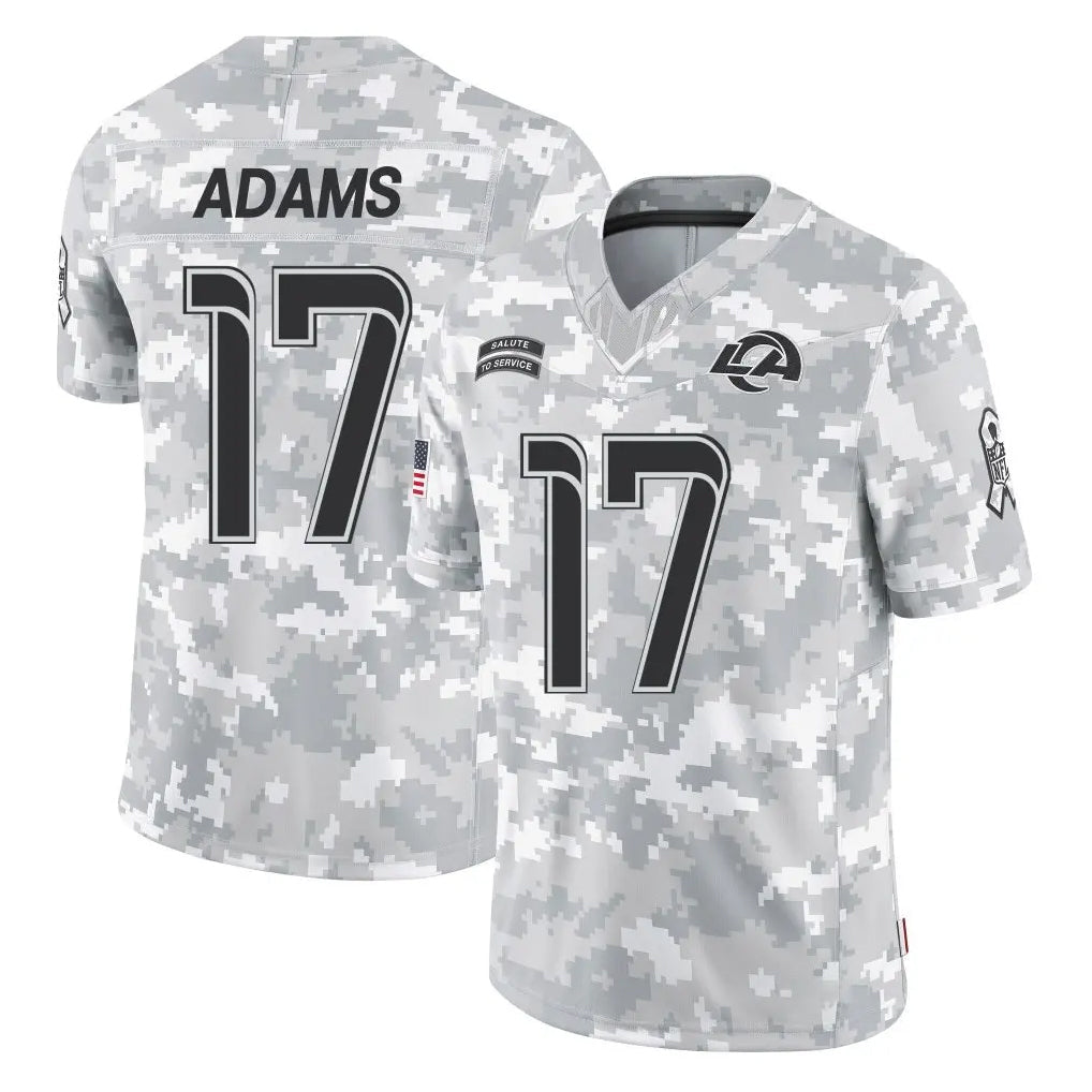 PETTCS LA.Rams #17 Davante Adams Player Arctic Camo Salute To Service Limited Game Stitched Jerseys