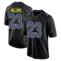 PETTCS LA.Rams #23 Kyren Williams Player Black Fashion Game Stitched Jerseys