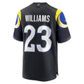 PETTCS LA.Rams #23 Kyren Williams Player Midnight Blue Rivalries Collection Game Stitched Jerseys