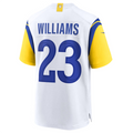 PETTCS LA.Rams #23 Kyren Williams White Game Jersey American Stitched Jersey