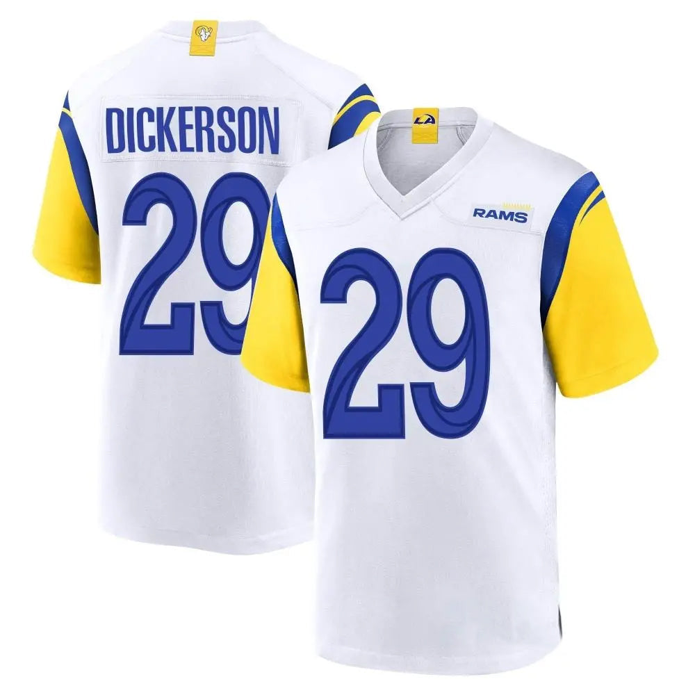 PETTCS LA.Rams #29 Eric Dickerson Player White Home Game Stitched Jerseys