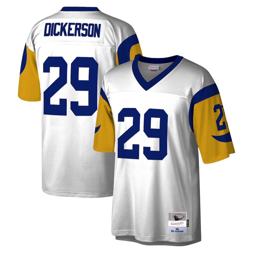 PETTCS LA.Rams #29 Eric Dickerson Player White Mitchell & Ness Legacy Replica Stitched Jerseys