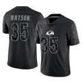 PETTCS LA.Rams #35 Jaylen Watson Player Black Limited Reflective Home Game Stitched Jerseys