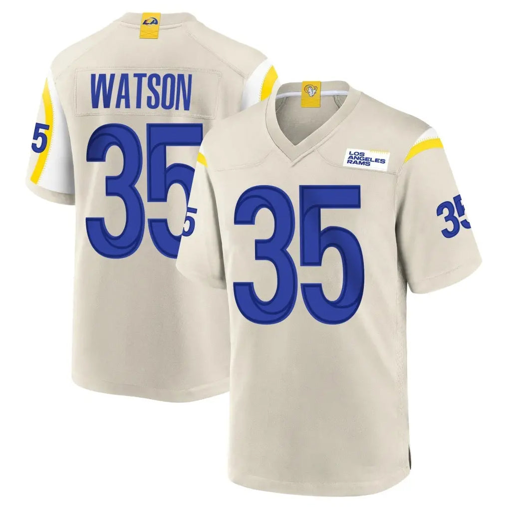 PETTCS LA.Rams #35 Jaylen Watson Player Bone Home Game Stitched Jerseys