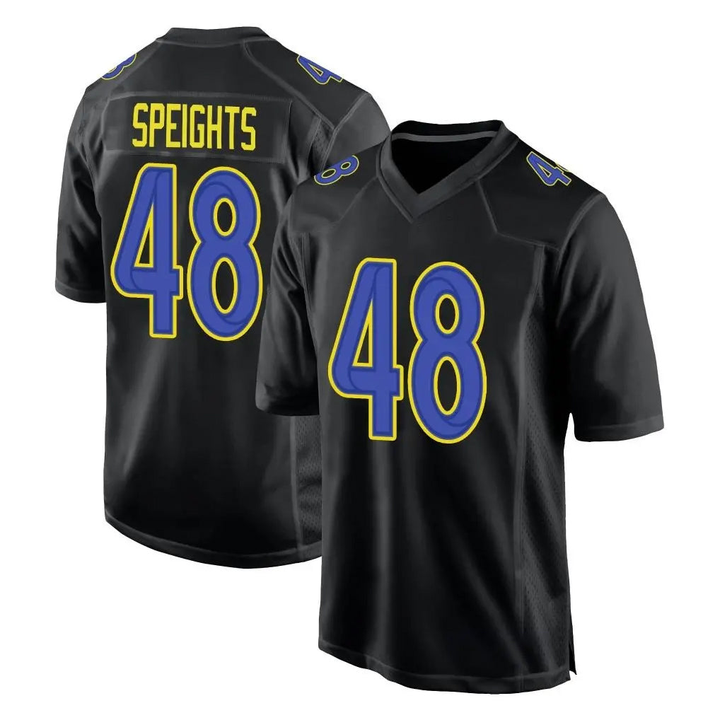 PETTCS LA.Rams #48 Omar Speights Player Black Fashion Limited Home Game Stitched Jerseys