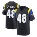 PETTCS LA.Rams #48 Omar Speights Player Black Midnight Rivalries Collection Home Game Stitched Jerseys