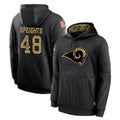 PETTCS LA.Rams #48 Omar Speights Player Black Salute to Service Hoodies Limited Game Stitched Jerseys