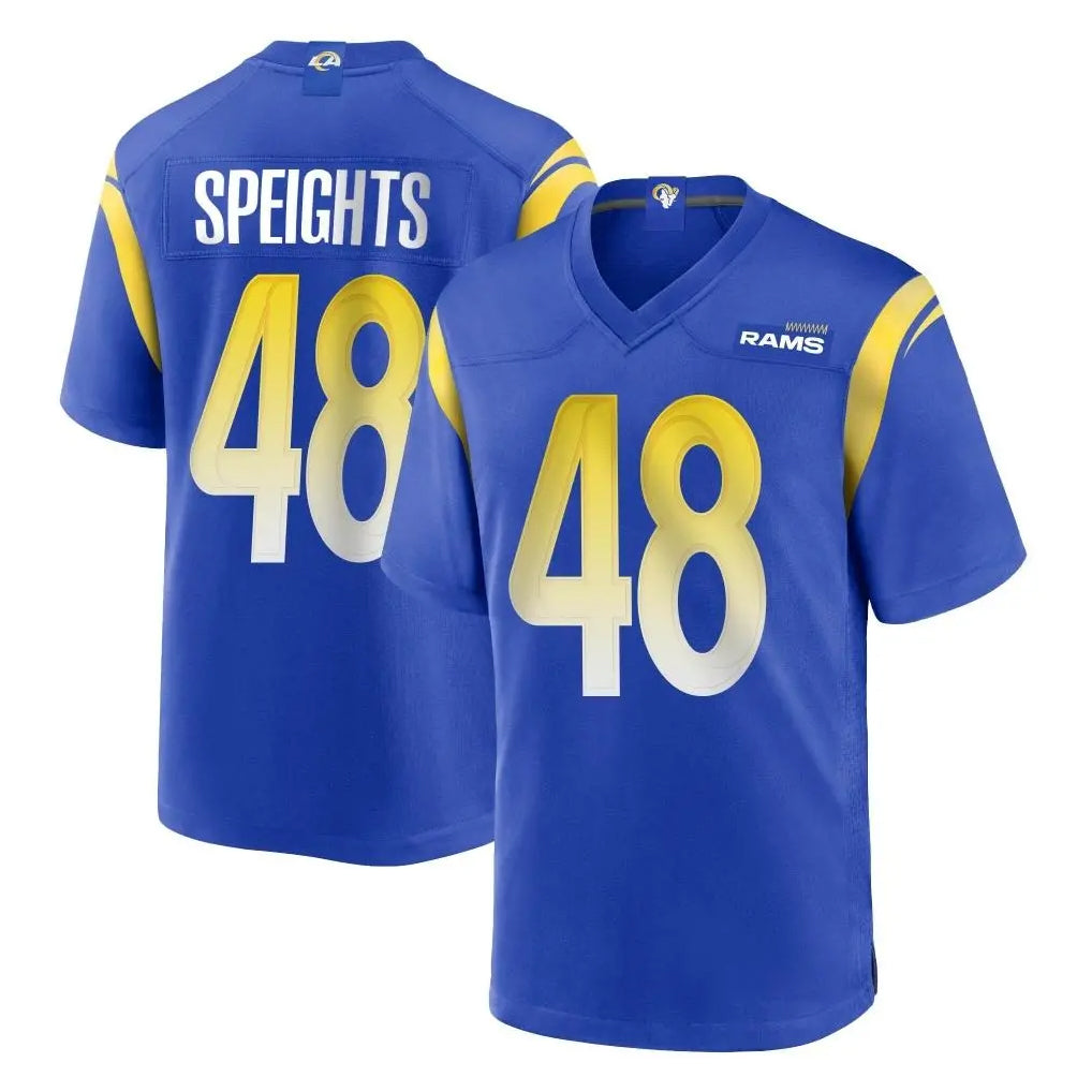 PETTCS LA.Rams #48 Omar Speights Player Royal Home Game Stitched Jerseys