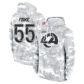PETTCS LA.Rams #55 Braden Fiske Player Arctic Camo Salute to Service Hoodies Limited Game Stitched Jerseys